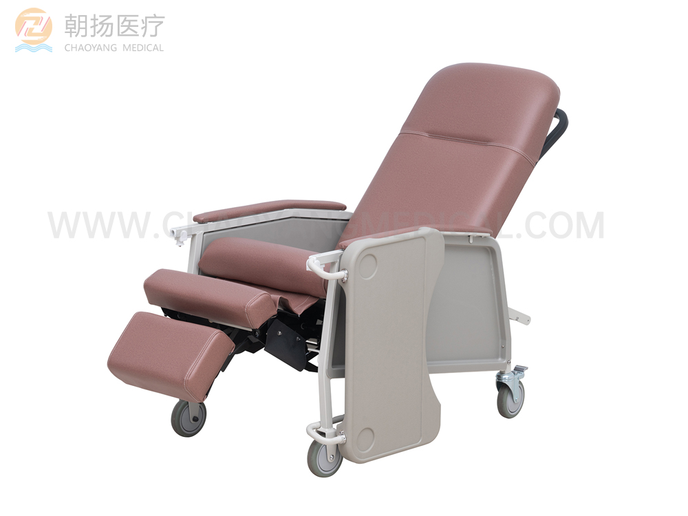 Manual Mobile Recliner Geriatric Chair with Tray CY-H802D